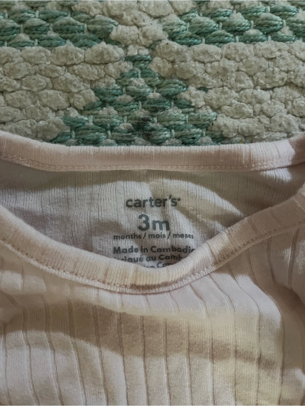 Carter's Light Pink Ribbed Leggings and Long-Sleeve Bodysuit Set - Picture 2 of 3
